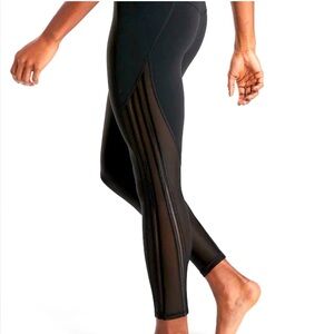 Athleta Shakti Mesh 7/8 Tight Leggings Black Women’s XS Like New